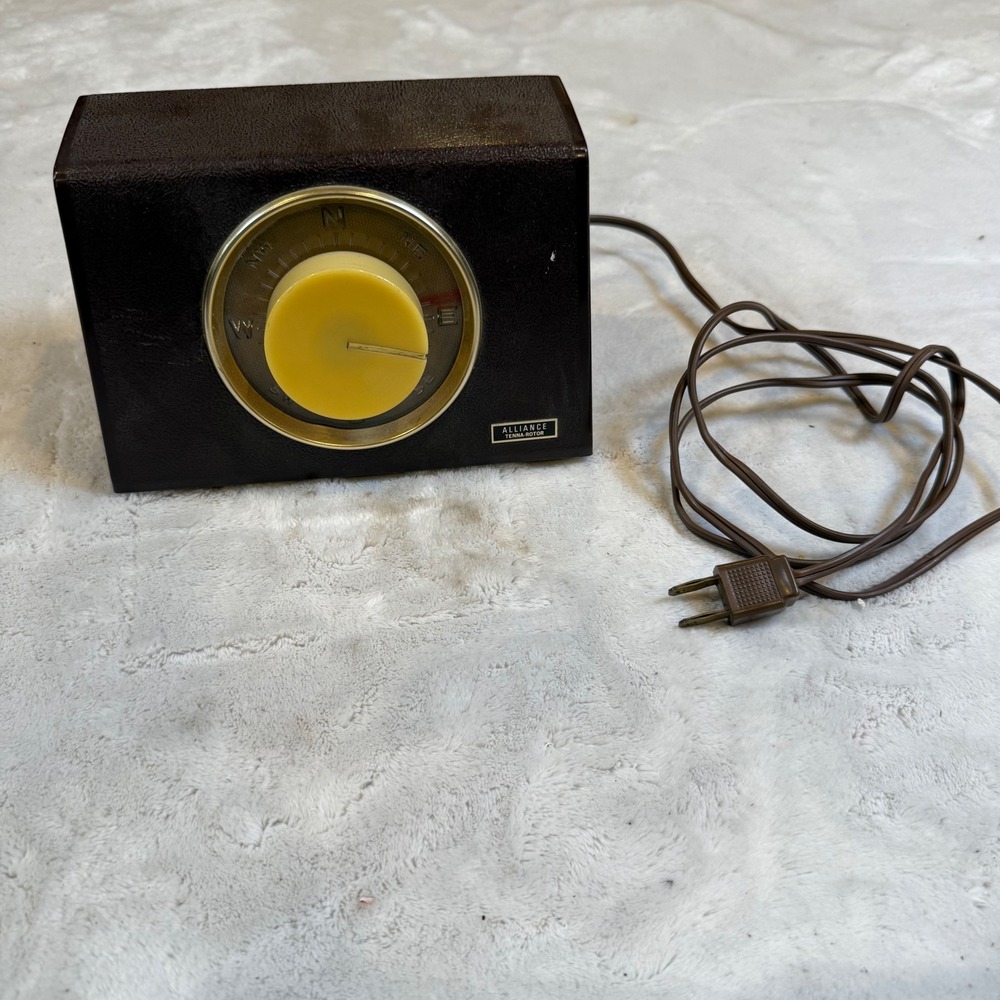 Vintage Alliance Tenna-Rotor Control Box Model U-100 Antenna Rotator Brown Gold